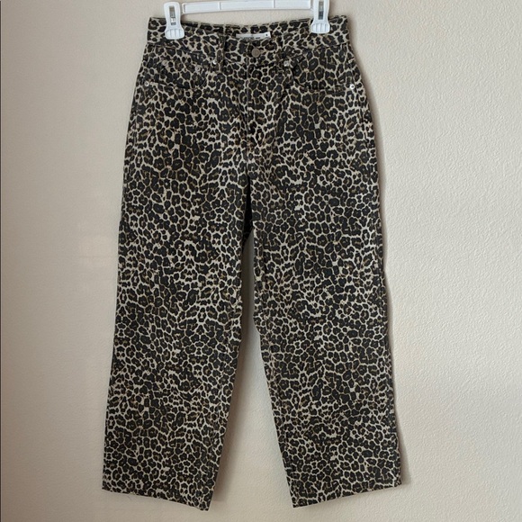 Glassons Leopard Print Straight Leg Jeans - Picture 1 of 4